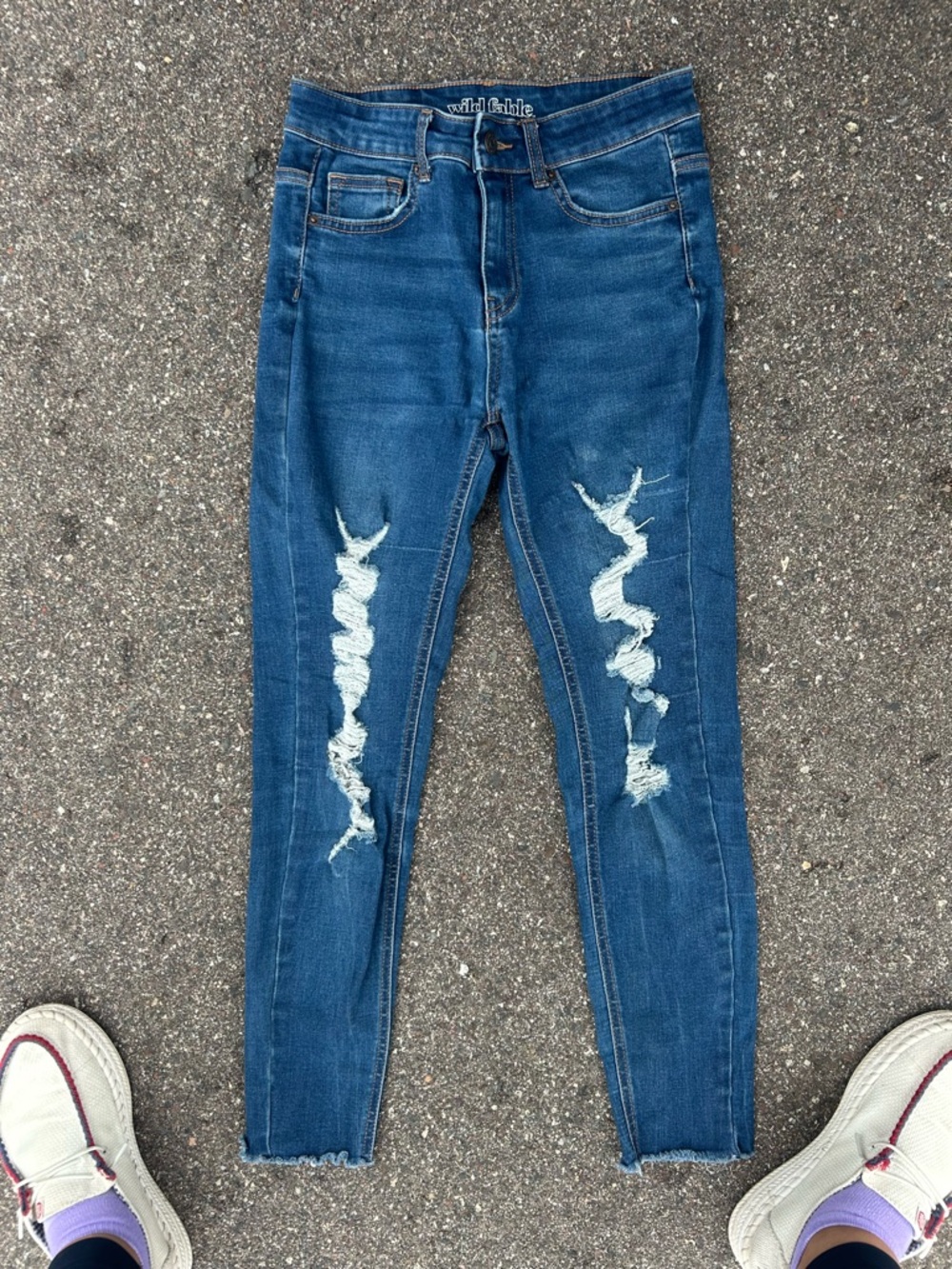 wild fable Blue Distressed Skinny Jeans